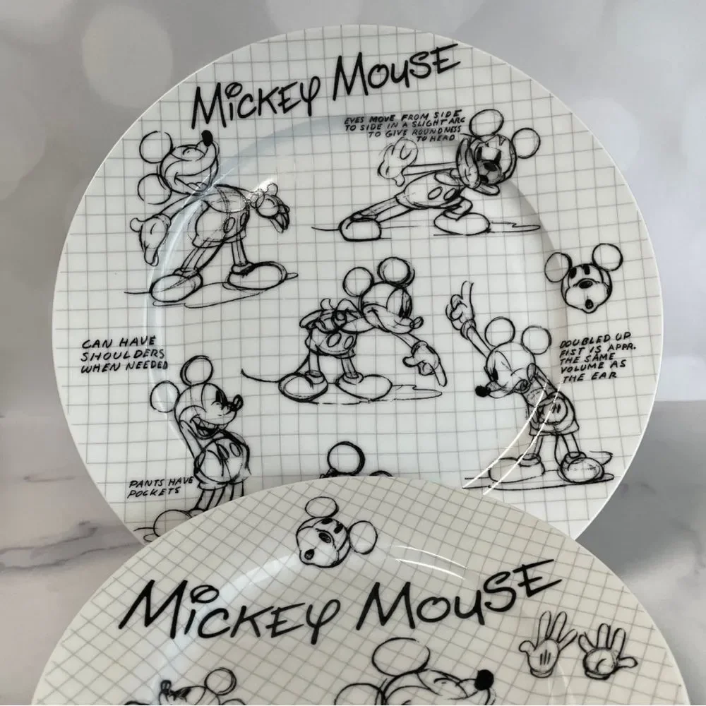 Disney Mickey Mouse Sketch Book Plates 10.5
